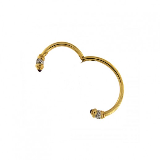 Bracciale Gioielli Valenza Mazzoni in oro giallo con Diamante e Rubini