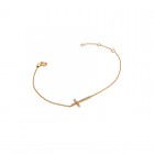 Bracciale My Valenza in Oro Giallo e Diamanti, Simbolo Croce
