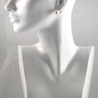 Orecchini in Oro Bianco, Perla e Diamante Crivelli