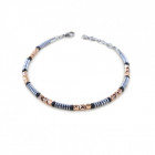 Bracciale Zancan da uomo in acciaio silver nero e rose (cod. UHB087)