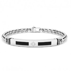 Bracciale in acciaio Zancan da uomo (cod. EHB266)